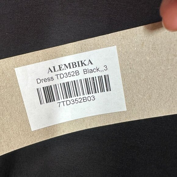 Tekbika By Alembika Dress Womens Size 3 Black Asymmetrical Pullover Long Sleeve - Picture 14 of 16